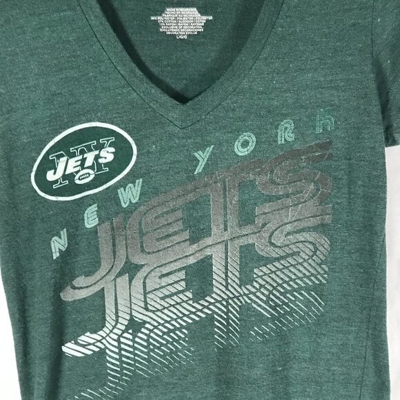 NFL Womens V Neck NY Jets Football Tee T Shirt - Picture 3 of 7
